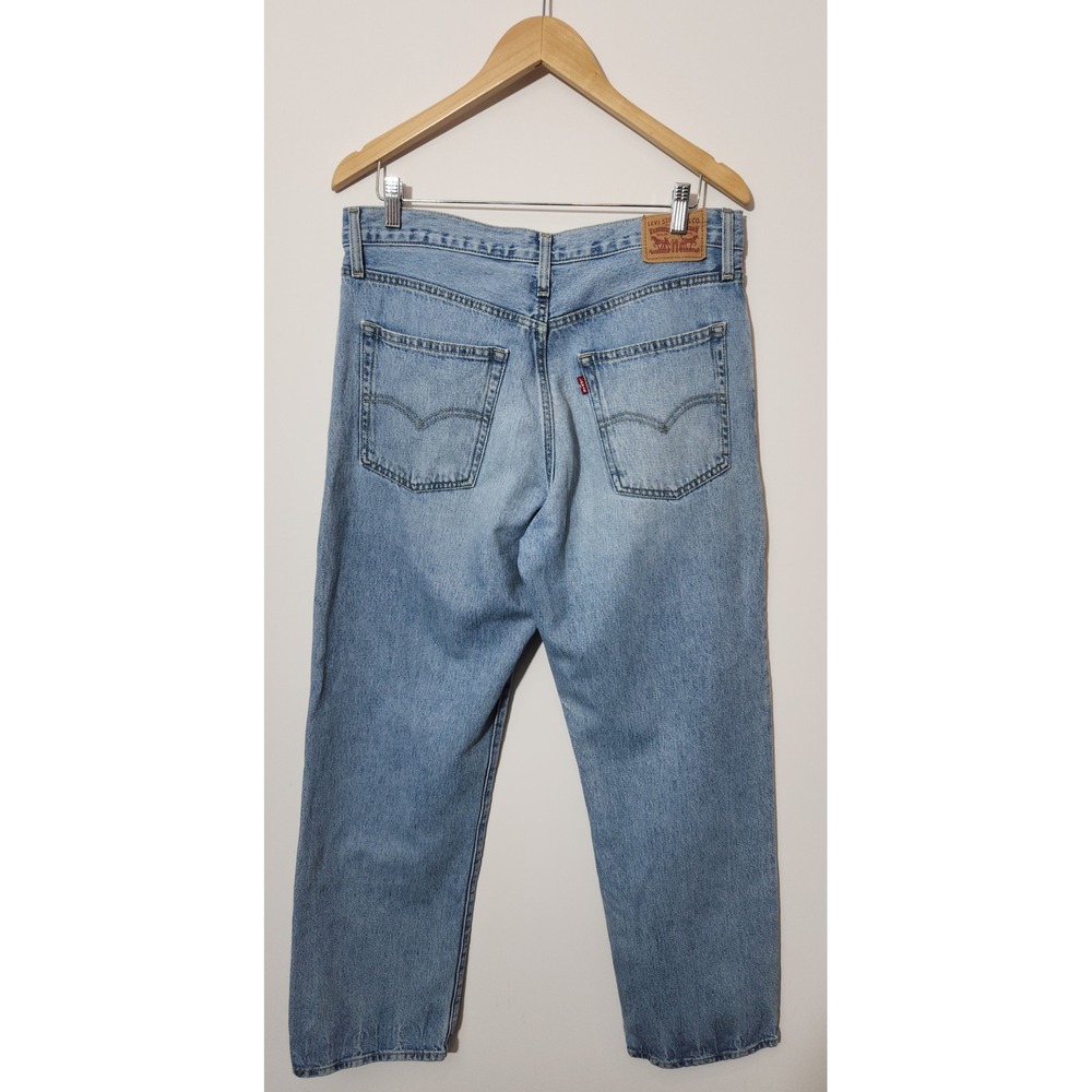 Levis 94 Baggy Jeans Womens 31 Riveting Light Wash Straight Leg Denim A3510-0035 - Picture 6 of 8